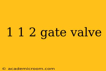 1 1 2 gate valve