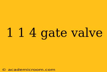 1 1 4 gate valve