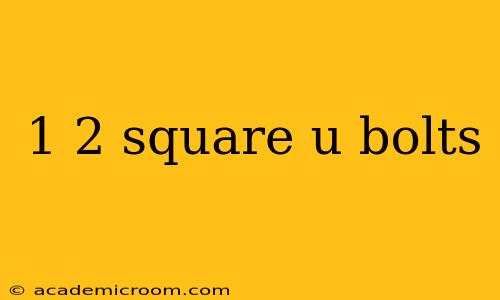 1 2 square u bolts