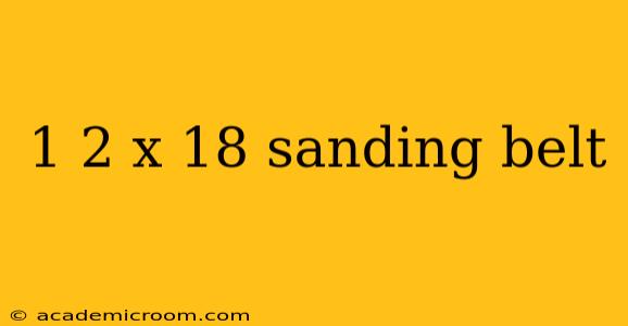 1 2 x 18 sanding belt