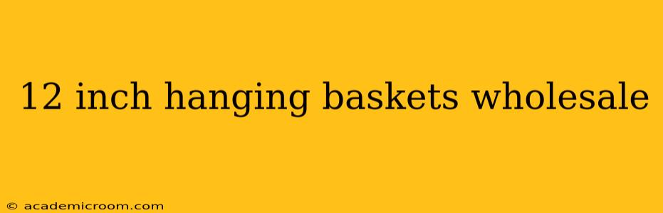 12 inch hanging baskets wholesale