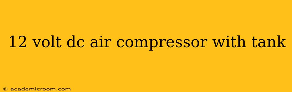 12 volt dc air compressor with tank