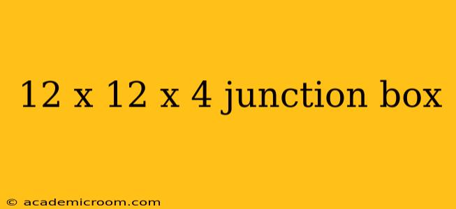 12 x 12 x 4 junction box