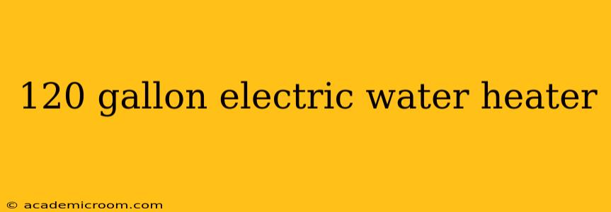 120 gallon electric water heater
