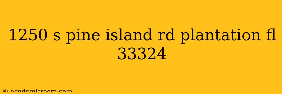 1250 s pine island rd plantation fl 33324