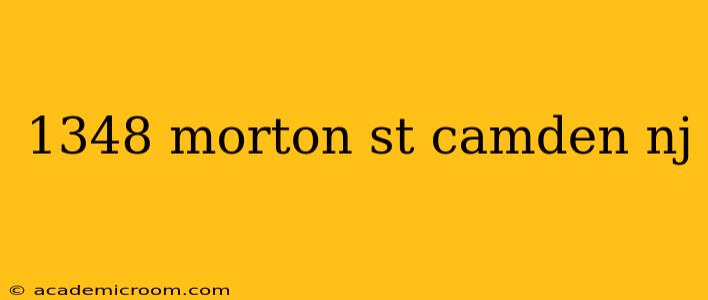 1348 morton st camden nj