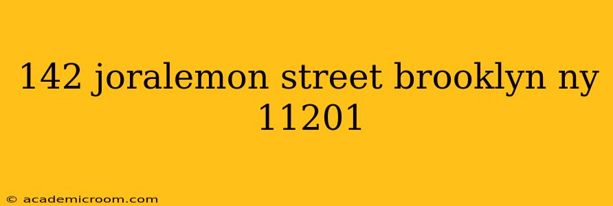 142 joralemon street brooklyn ny 11201