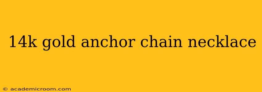 14k gold anchor chain necklace