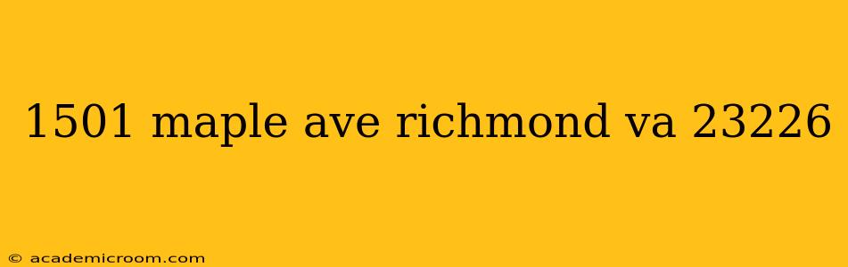 1501 maple ave richmond va 23226