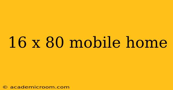 16 x 80 mobile home