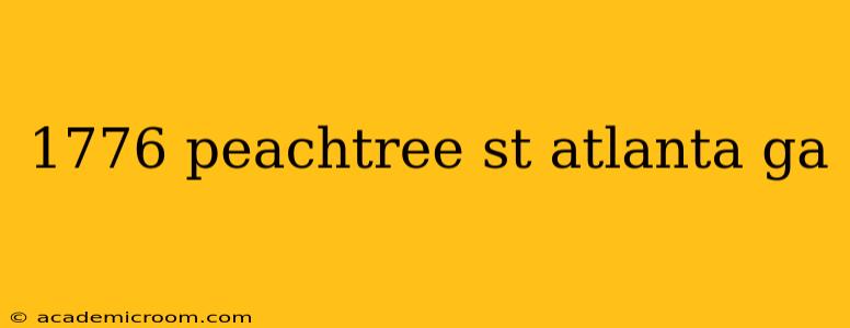 1776 peachtree st atlanta ga