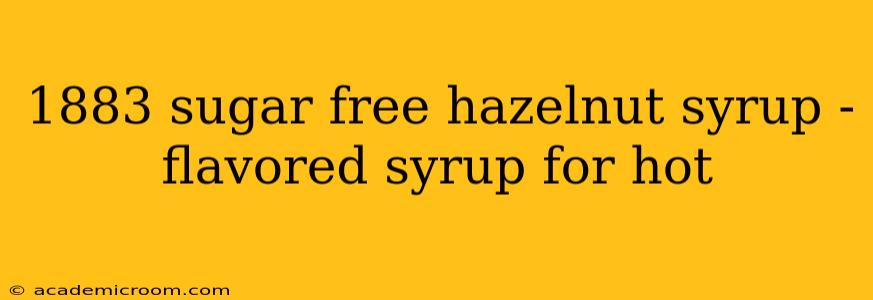 1883 sugar free hazelnut syrup - flavored syrup for hot