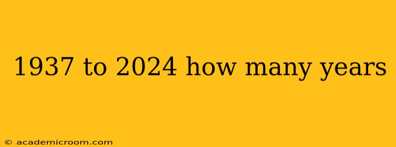 1937 to 2024 how many years