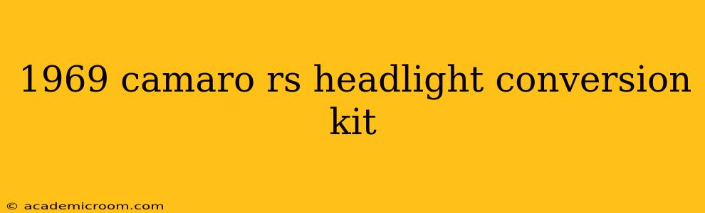 1969 camaro rs headlight conversion kit