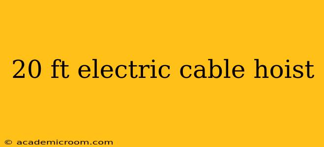 20 ft electric cable hoist
