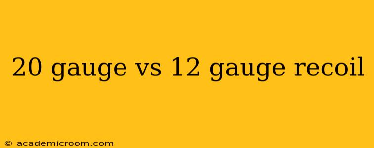 20 gauge vs 12 gauge recoil