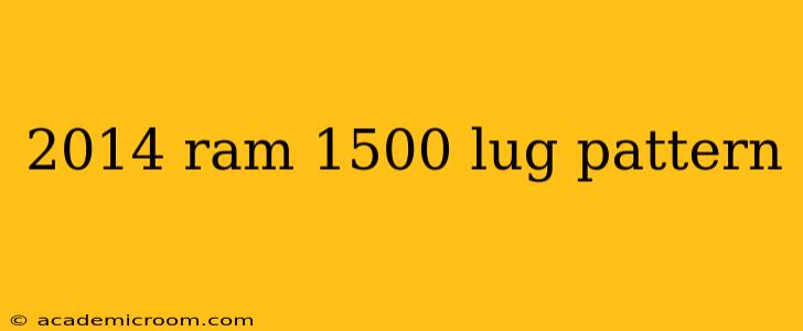 2014 ram 1500 lug pattern
