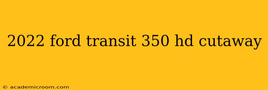 2022 ford transit 350 hd cutaway