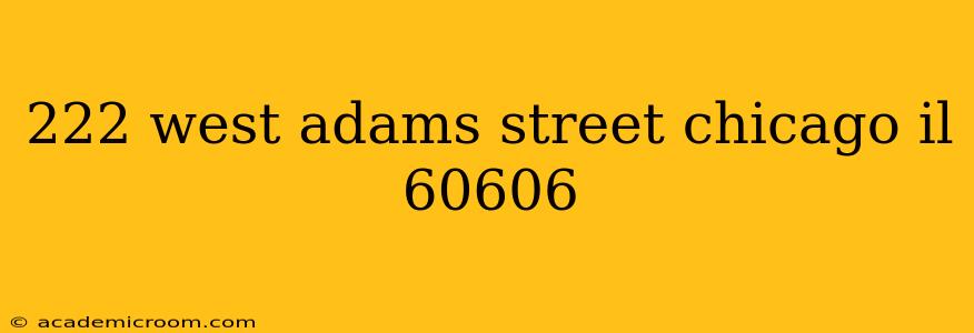 222 west adams street chicago il 60606