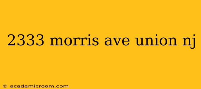 2333 morris ave union nj