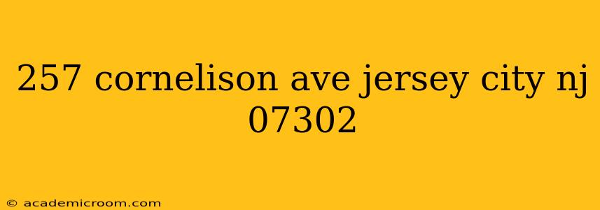 257 cornelison ave jersey city nj 07302