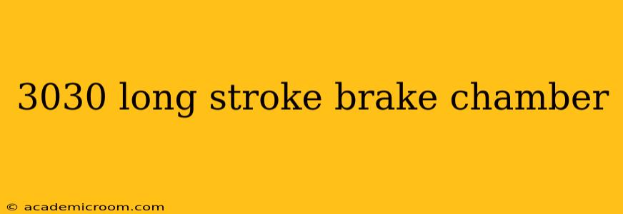 3030 long stroke brake chamber