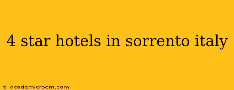 4 star hotels in sorrento italy