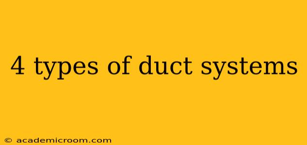 4 types of duct systems
