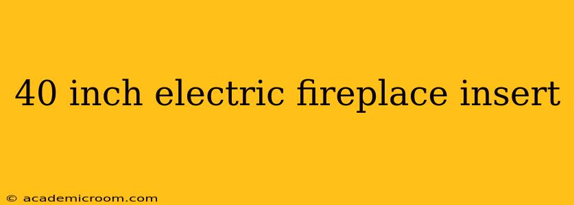 40 inch electric fireplace insert