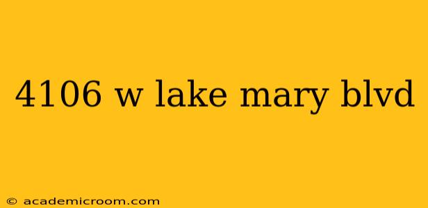4106 w lake mary blvd