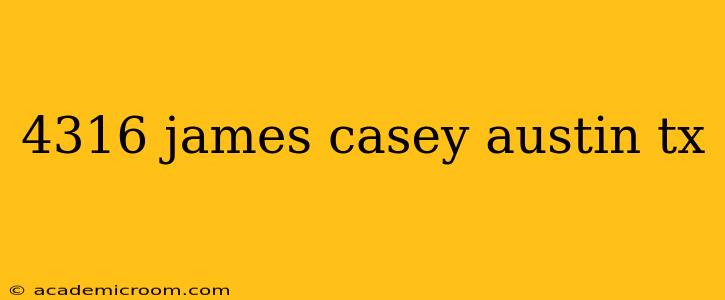 4316 james casey austin tx