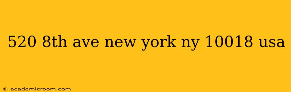 520 8th ave new york ny 10018 usa