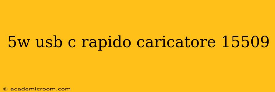 5w usb c rapido caricatore 15509