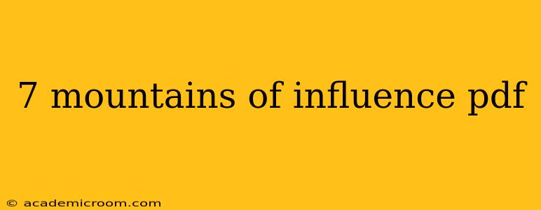 7 mountains of influence pdf