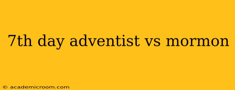 7th day adventist vs mormon