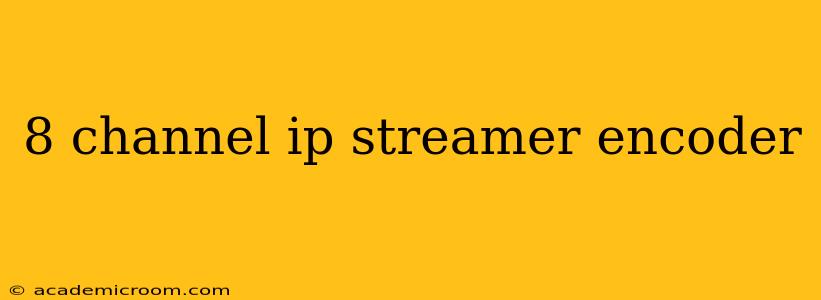 8 channel ip streamer encoder