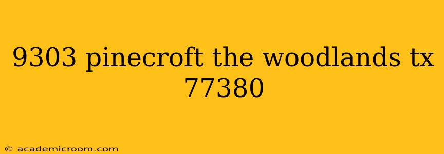 9303 pinecroft the woodlands tx 77380