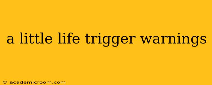 a little life trigger warnings