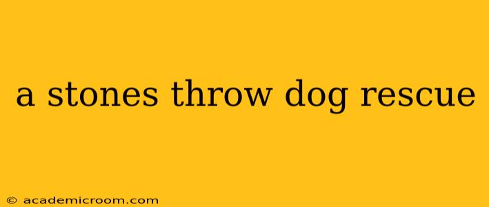 a stones throw dog rescue