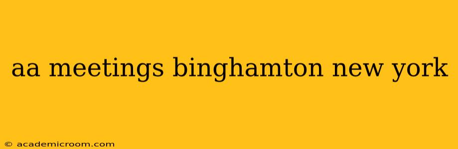 aa meetings binghamton new york