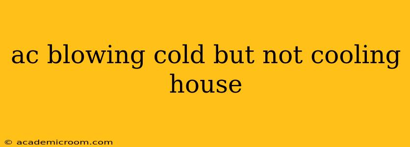 ac blowing cold but not cooling house