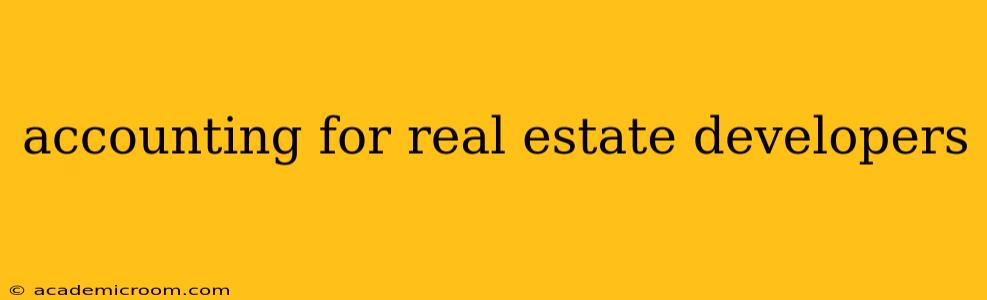 accounting for real estate developers