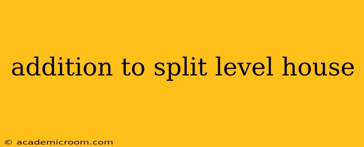 addition to split level house