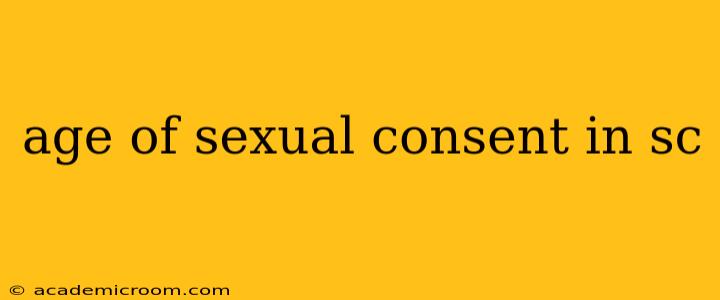 age of sexual consent in sc