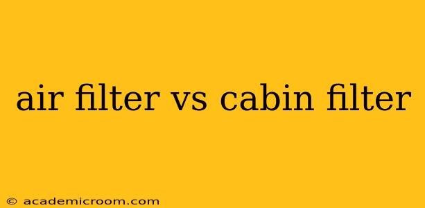 air filter vs cabin filter