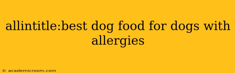 allintitle:best dog food for dogs with allergies