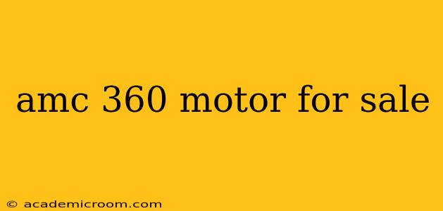 amc 360 motor for sale