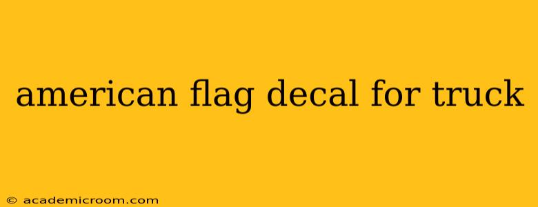 american flag decal for truck