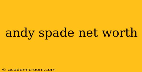 andy spade net worth