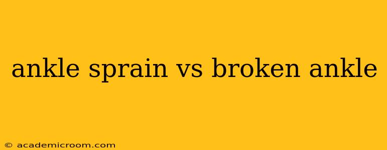 ankle sprain vs broken ankle